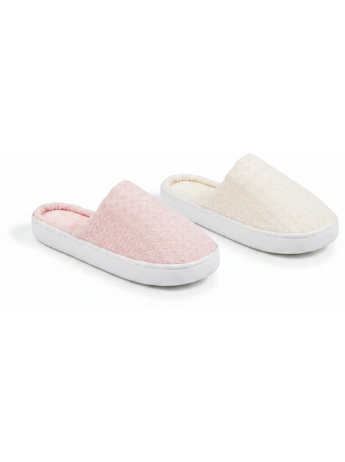 Confezione 2 Paia Pantofole Donna Suola Nuage Fodera Spugna OZABI - Kiabi Confezione 2 Paia Pantofole Donna Suola Nuage Fodera Spugna OZABI - Kiabi