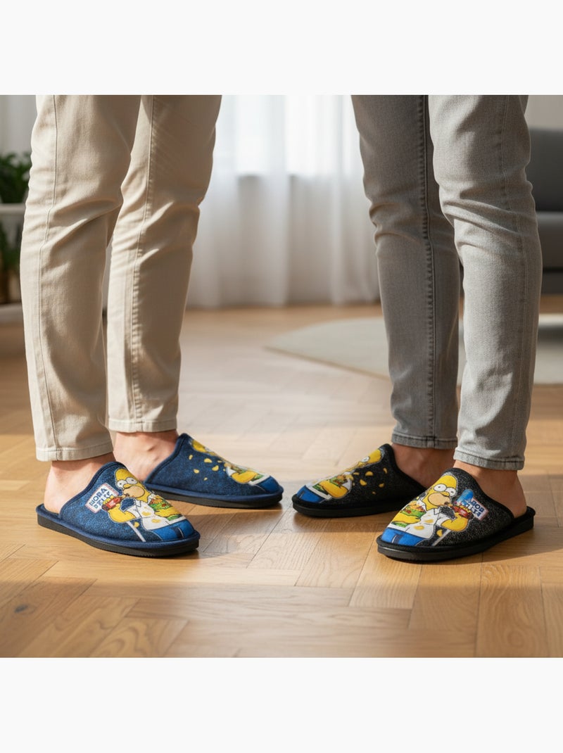 Confezione 2 paia pantofole mule uomo ozabi fantasia cartone animato Blu Nero - Kiabi