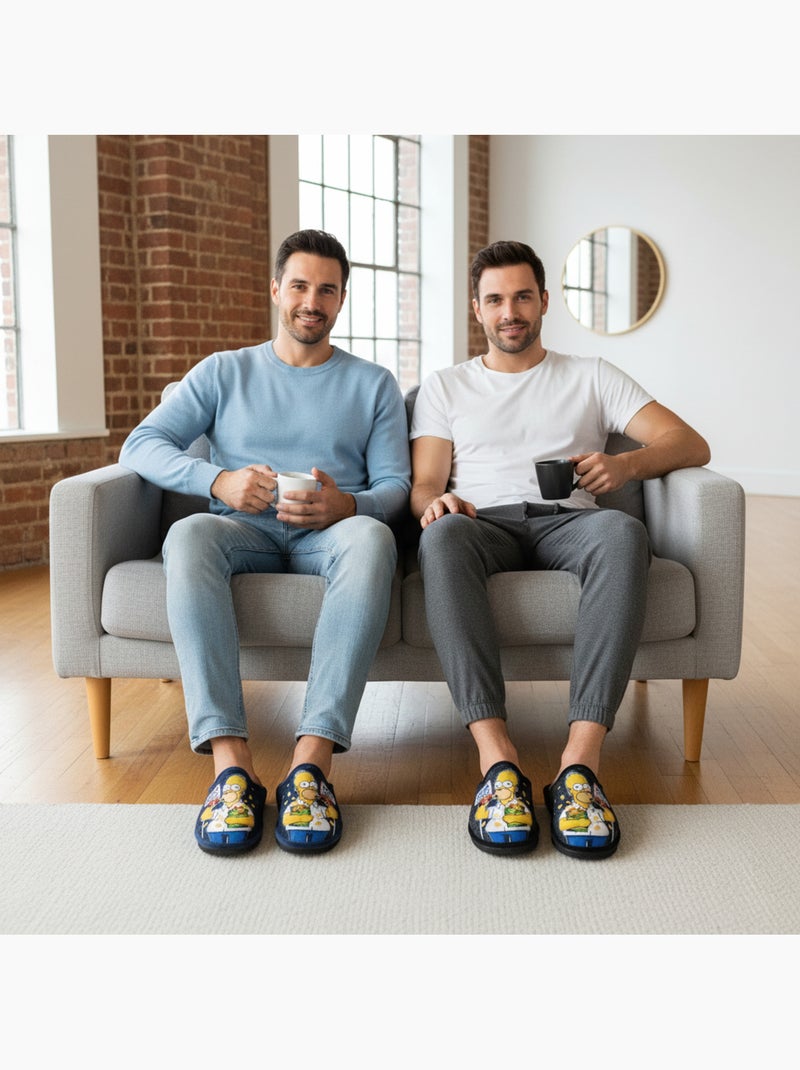 Confezione 2 paia pantofole mule uomo ozabi fantasia cartone animato Blu Nero - Kiabi
