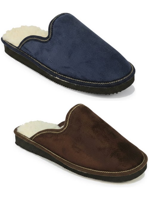 Confezione 2 paia pantofole mule uomo ozabi fatte in spagna - Kiabi Confezione 2 paia pantofole mule uomo ozabi fatte in spagna - Kiabi