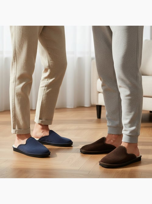 Confezione 2 paia pantofole mule uomo ozabi fatte in spagna - Kiabi Confezione 2 paia pantofole mule uomo ozabi fatte in spagna - Kiabi