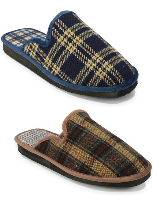 Confezione 2 paia pantofole mule uomo ozabi fatte in spagna - Kiabi Confezione 2 paia pantofole mule uomo ozabi fatte in spagna - Kiabi