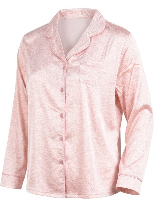 Confezione 2 Pigiami Donna Lunghi Satinati Stampati Collo Camicia OZABI - Kiabi Confezione 2 Pigiami Donna Lunghi Satinati Stampati Collo Camicia OZABI - Kiabi