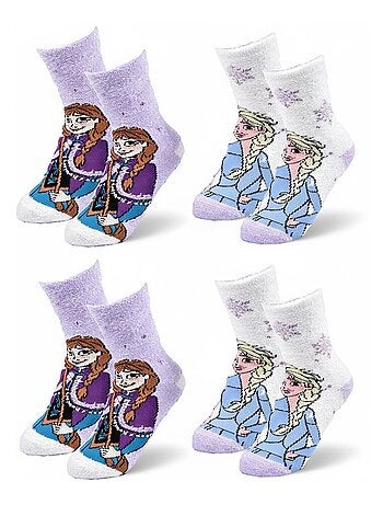 Confezione 4 Calzini Antiscivolo Bambino DISNEY - LA REINE DES NEIGES