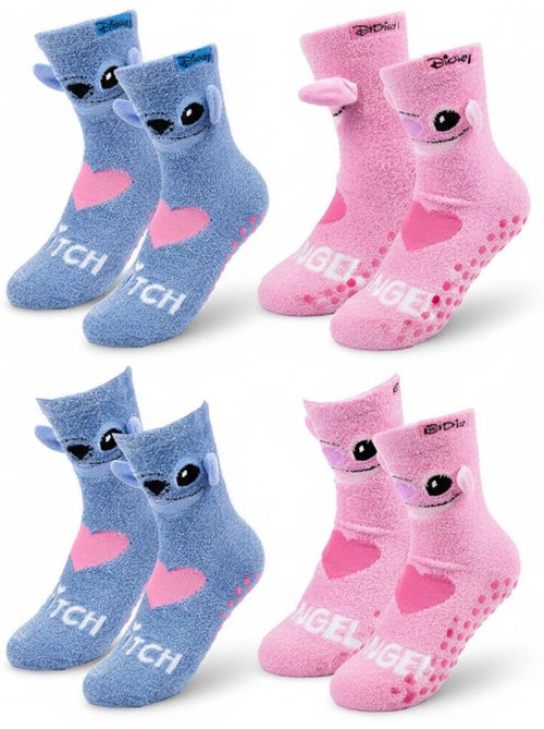 Confezione 4 Calzini Antiscivolo Bambino LILO & STITCH - Kiabi Confezione 4 Calzini Antiscivolo Bambino LILO & STITCH - Kiabi