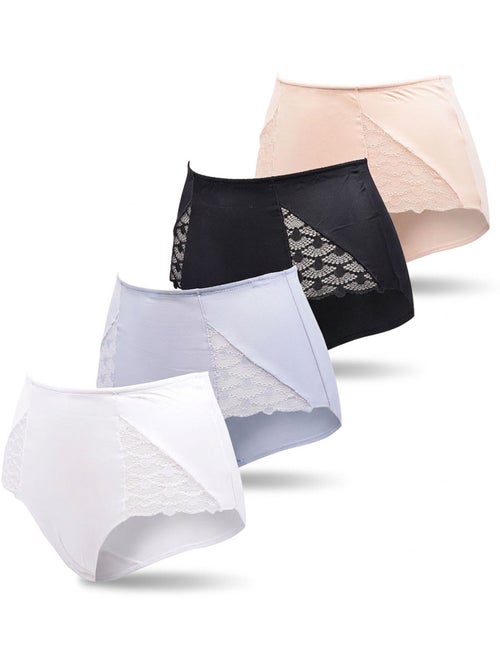 Confezione 4 Slip Donna Contenitivi Pizzo Invisibile OZABI - Kiabi Confezione 4 Slip Donna Contenitivi Pizzo Invisibile OZABI - Kiabi