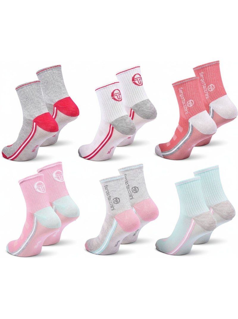 Confezione 6 calzini corti bambina SERGIO TACCHINI Grigio bianco - Kiabi