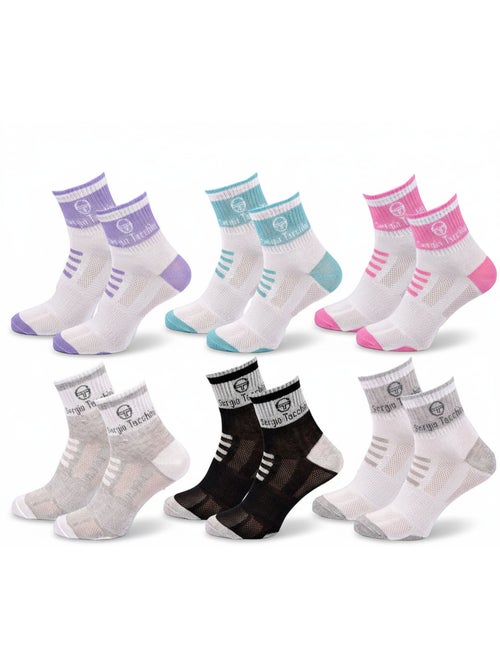 Confezione 6 Calzini Quarter Donna Sergio Tacchini - Kiabi Confezione 6 Calzini Quarter Donna Sergio Tacchini - Kiabi