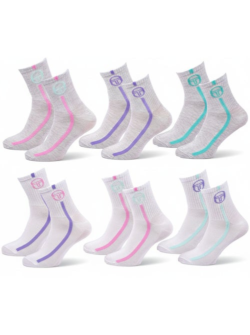 Confezione 6 Calzini Quarter Donna Sergio Tacchini - Kiabi Confezione 6 Calzini Quarter Donna Sergio Tacchini - Kiabi