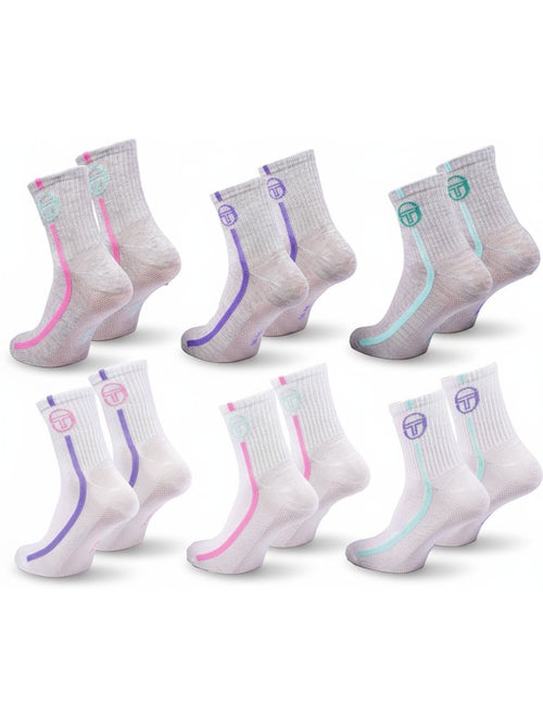 Confezione 6 Calzini Quarter Donna Sergio Tacchini - Kiabi Confezione 6 Calzini Quarter Donna Sergio Tacchini - Kiabi
