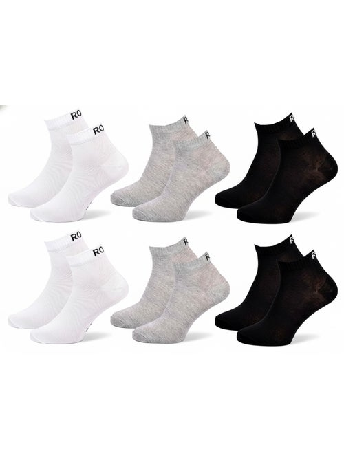 Confezione 6 Paia Calzini Corti Quarter ROXY - Kiabi Confezione 6 Paia Calzini Corti Quarter ROXY - Kiabi