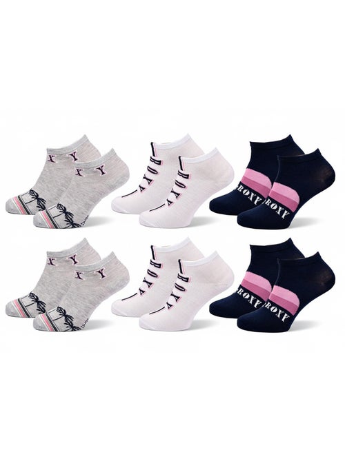 Confezione 6 Paia Calzini Corti Sneaker ROXY - Kiabi Confezione 6 Paia Calzini Corti Sneaker ROXY - Kiabi