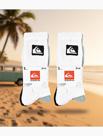 Confezione 6 Paia Calzini Uomo Crew Quiksilver Sport Imbottiti