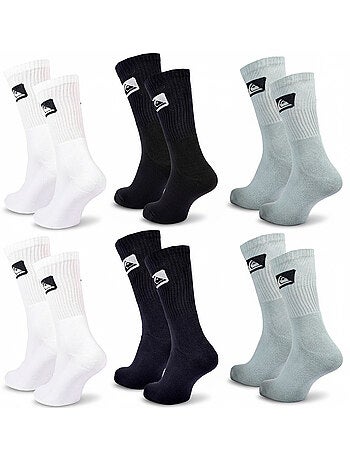 Confezione 6 Paia Calzini Uomo Crew Quiksilver Sport Imbottiti
