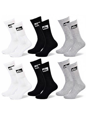 Confezione 6 Paia Calzini Uomo Crew Quiksilver Sport Imbottiti