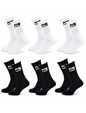 Confezione 6 Paia Calzini Uomo Crew Quiksilver Sport Imbottiti