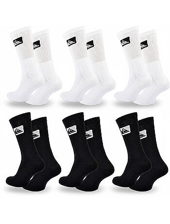 Confezione 6 Paia Calzini Uomo Crew Quiksilver Sport Imbottiti