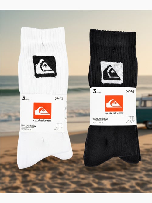 Confezione 6 Paia Calzini Uomo Crew Quiksilver Sport Imbottiti - Kiabi Confezione 6 Paia Calzini Uomo Crew Quiksilver Sport Imbottiti - Kiabi