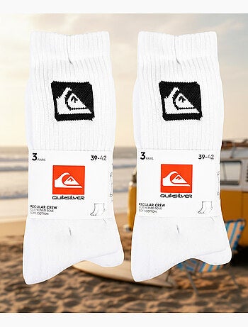 Confezione 6 Paia Calzini Uomo Crew Quiksilver Sport Imbottiti