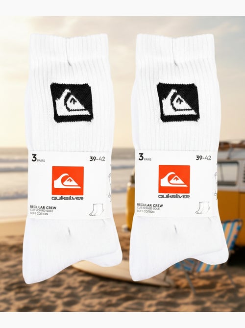 Confezione 6 Paia Calzini Uomo Crew Quiksilver Sport Imbottiti - Kiabi Confezione 6 Paia Calzini Uomo Crew Quiksilver Sport Imbottiti - Kiabi