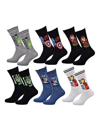 Confezione 6 Paia Calzini Uomo MARVEL AVENGERS