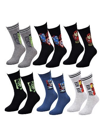 Confezione 6 Paia Calzini Uomo MARVEL AVENGERS