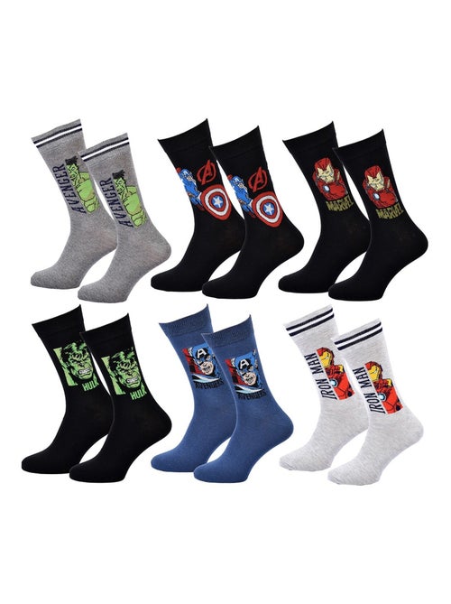 Confezione 6 Paia Calzini Uomo MARVEL AVENGERS - Kiabi Confezione 6 Paia Calzini Uomo MARVEL AVENGERS - Kiabi