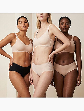 Confezione 6 Slip Donna Modellanti Invisibili Pizzo Laser OZABI
