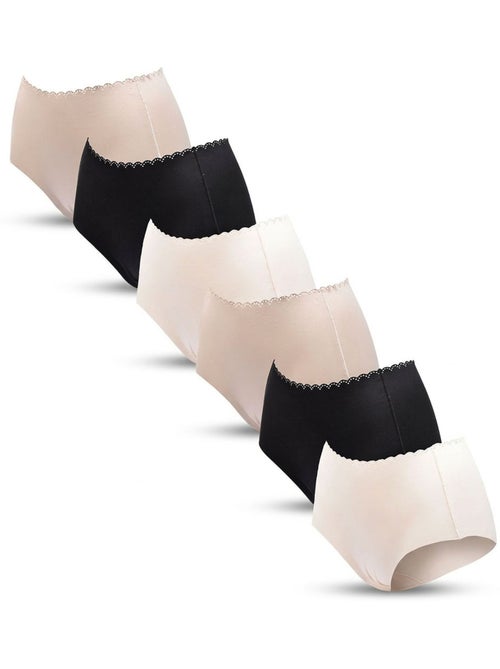 Confezione 6 Slip Donna Modellanti Invisibili Pizzo Laser OZABI - Kiabi Confezione 6 Slip Donna Modellanti Invisibili Pizzo Laser OZABI - Kiabi