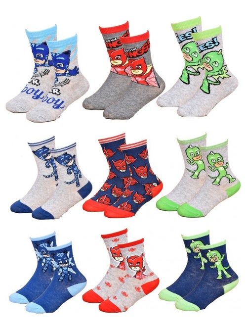 Confezione 9 calzini bambino PYJAMASQUE - Kiabi Confezione 9 calzini bambino PYJAMASQUE - Kiabi