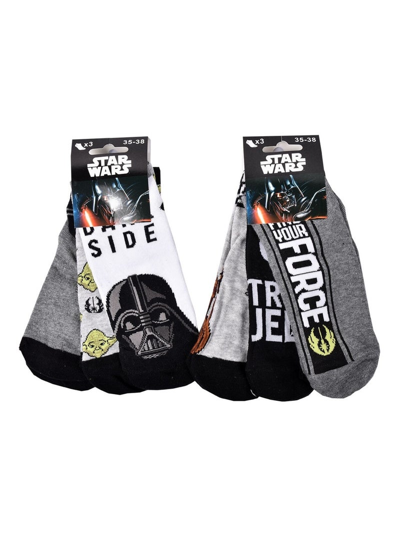Confezione 9 Paia Calzini Bambino DISNEY STAR WARS Grigio nero bianco - Kiabi
