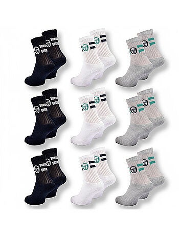 Confezione 9 paia calzini bambino Tennis Crew SERGIO TACCHINI