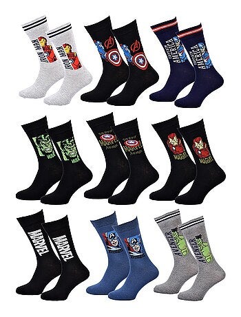 Confezione 9 paia calzini uomo MARVEL AVENGERS