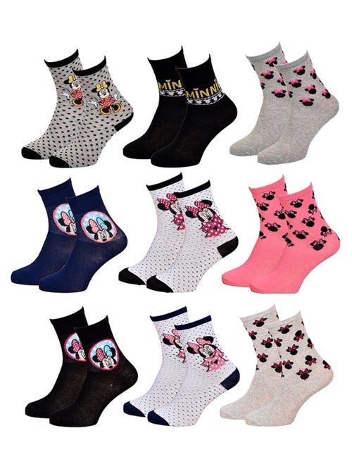 Confezione Calzini Bambina DISNEY MINNIE 9 Paia - Kiabi Confezione Calzini Bambina DISNEY MINNIE 9 Paia - Kiabi