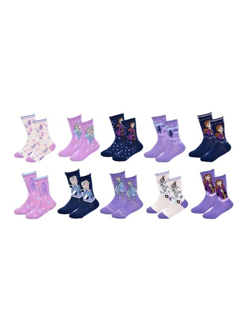 Confezione Calzini Bambina LA REINE DES NEIGES - 10 Paia - Kiabi Confezione Calzini Bambina LA REINE DES NEIGES - 10 Paia - Kiabi