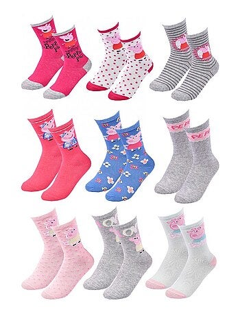 Confezione Calzini Bambina PEPPA PIG - 9 Paia