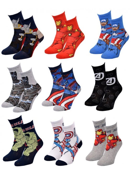 Confezione Calzini Bambino AVENGERS - 9 Paia - Kiabi Confezione Calzini Bambino AVENGERS - 9 Paia - Kiabi