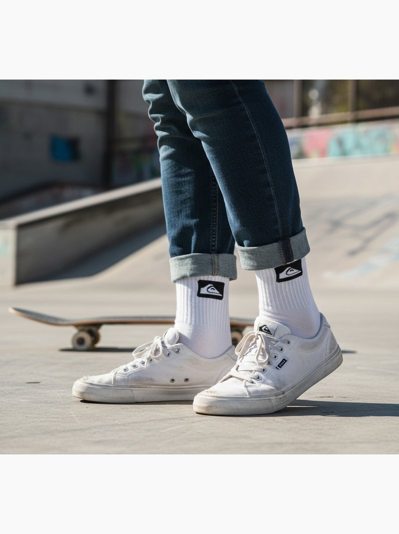 Confezione Calzini Uomo Crew Quiksilver 6 Paia Regular Lifestyle Bianco / Nero / Verde - Kiabi