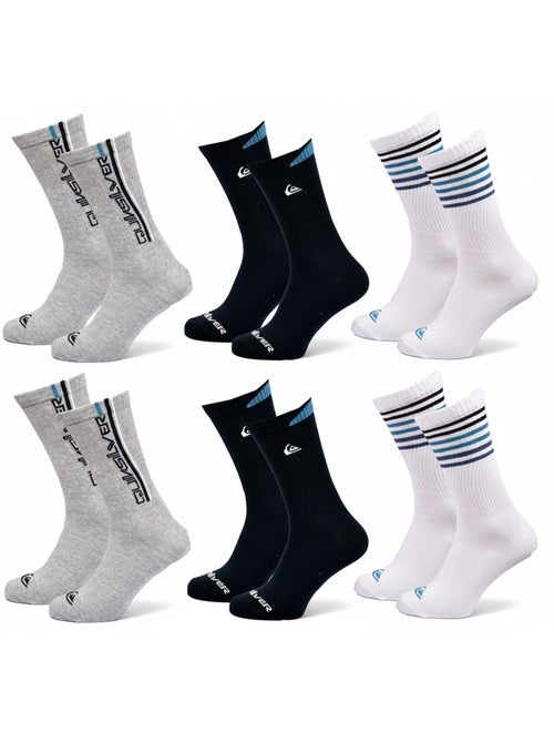 Confezione Calzini Uomo Crew Quiksilver 6 Paia Regular Lifestyle - Kiabi Confezione Calzini Uomo Crew Quiksilver 6 Paia Regular Lifestyle - Kiabi