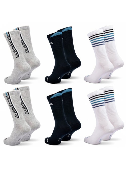 Confezione Calzini Uomo Crew Quiksilver 6 Paia Regular Lifestyle - Kiabi Confezione Calzini Uomo Crew Quiksilver 6 Paia Regular Lifestyle - Kiabi