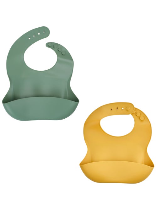 Confezione da 2 bavaglini in silicone Thermobaby con tasca - Kiabi