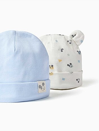 Confezione da 2 berretti in cotone con motivo Mickey