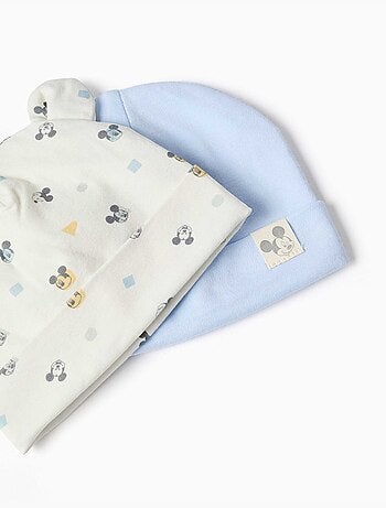 Confezione da 2 berretti in cotone con motivo Mickey