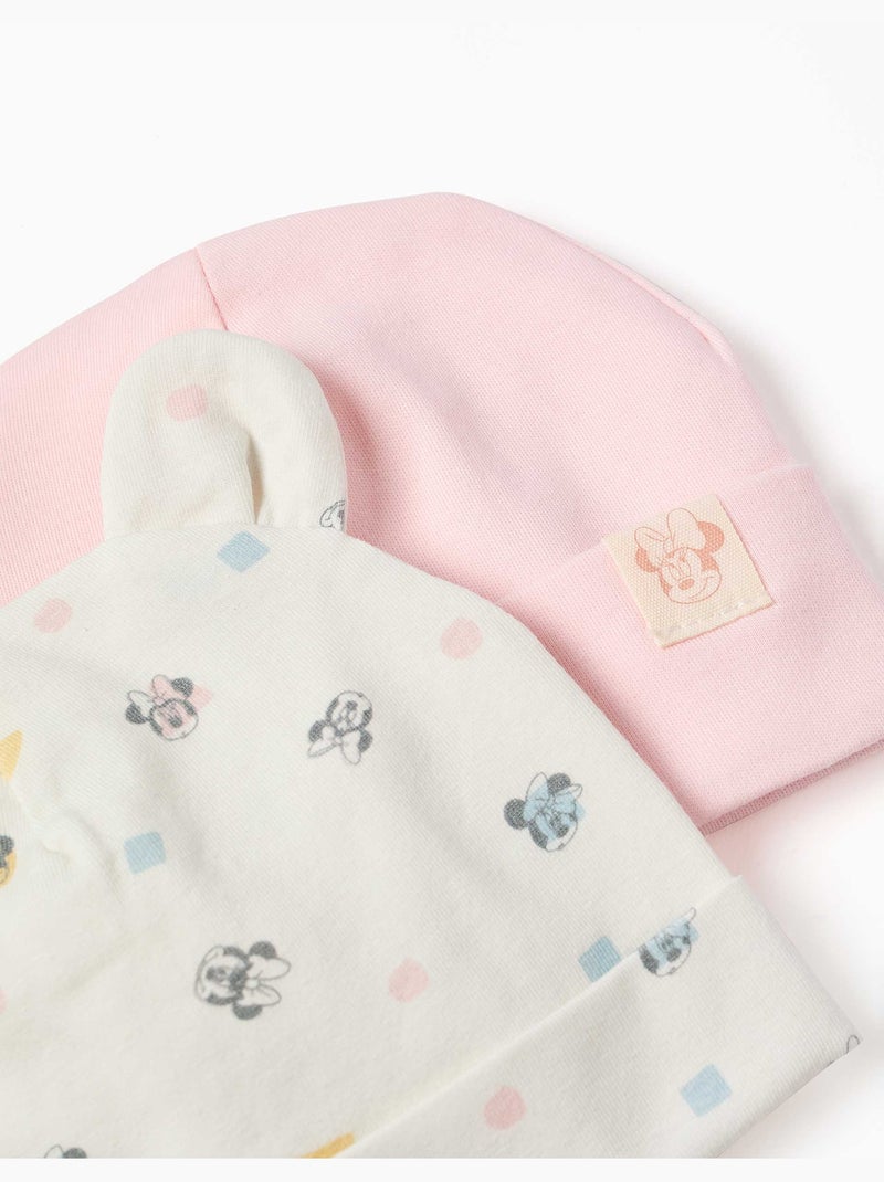 Confezione da 2 berretti in cotone con motivo Minnie Rosa - Kiabi