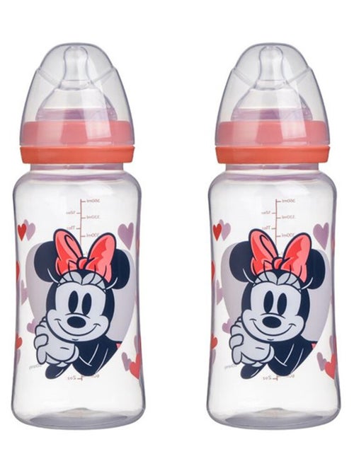 Confezione da 2 biberon Disney Baby Minnie da 360 ml flusso a 3 posizioni anti-colica - Kiabi