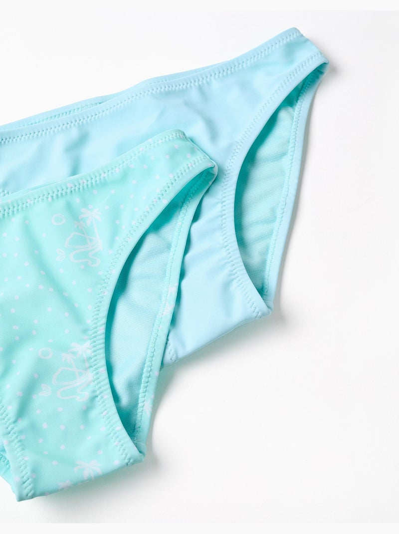 Confezione da 2 bikini con fiocco decorativo Blu chiaro - Kiabi
