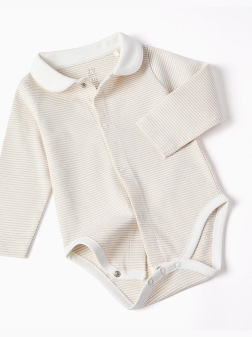 Confezione da 2 body a manica lunga in cotone - Kiabi