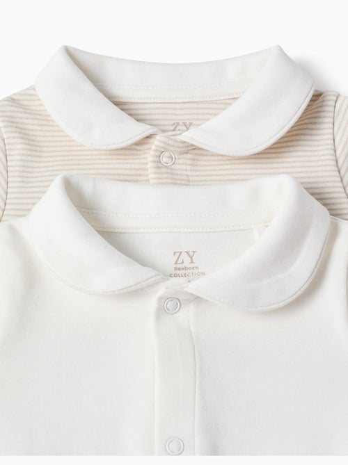 Confezione da 2 body a manica lunga in cotone - Kiabi