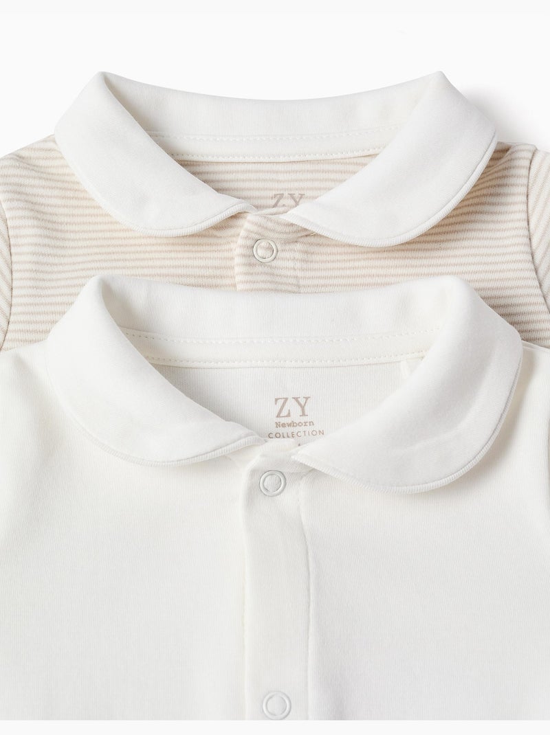 Confezione da 2 body a manica lunga in cotone Bianco - Kiabi