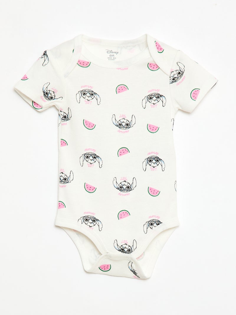 Confezione da 2 body a maniche corte \'Disney\' \'Stitch\' Blu - Kiabi